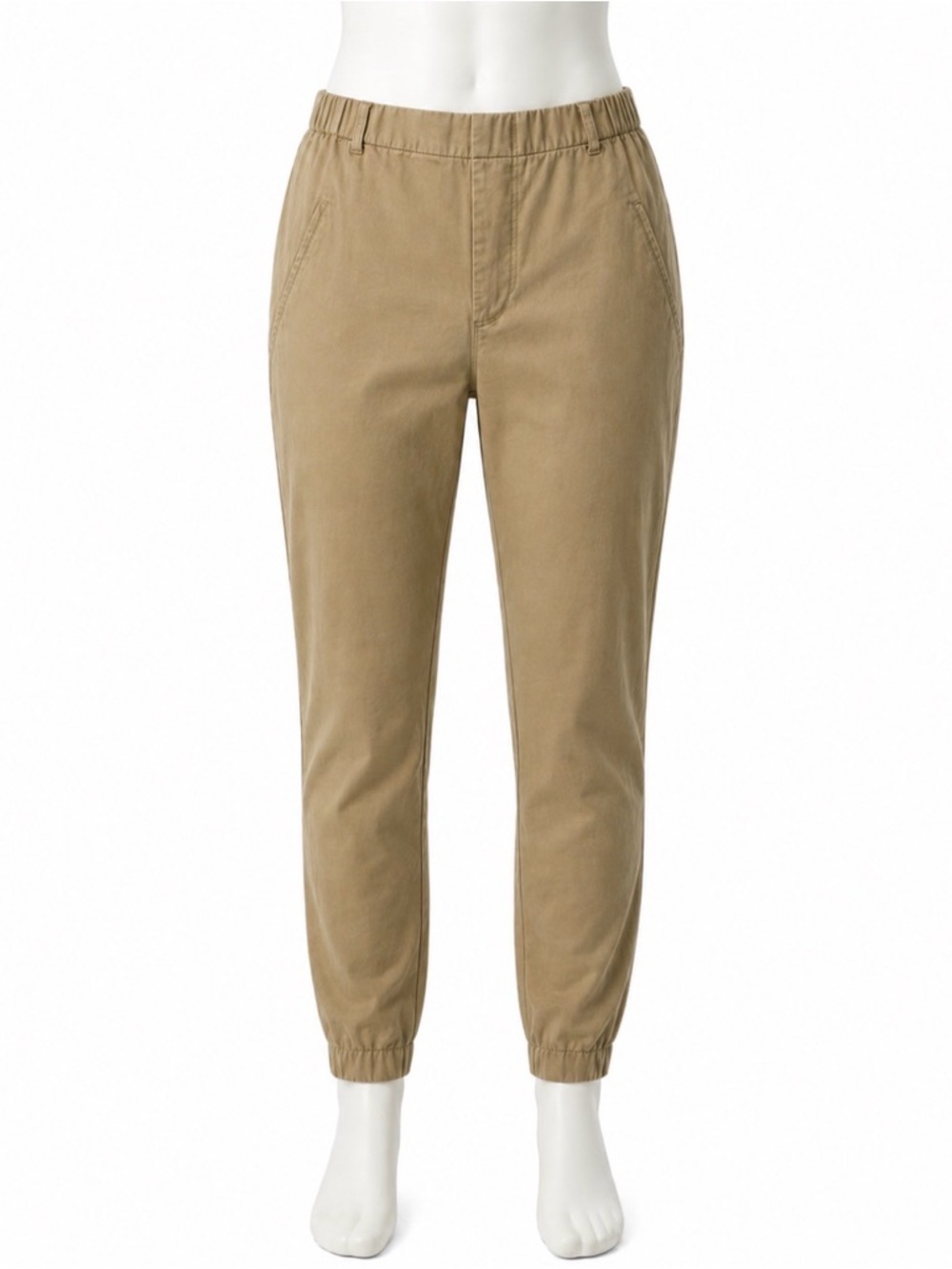 Vince Cotton Blend Tan Jogger Style Pull on Crop Pant Sz Small